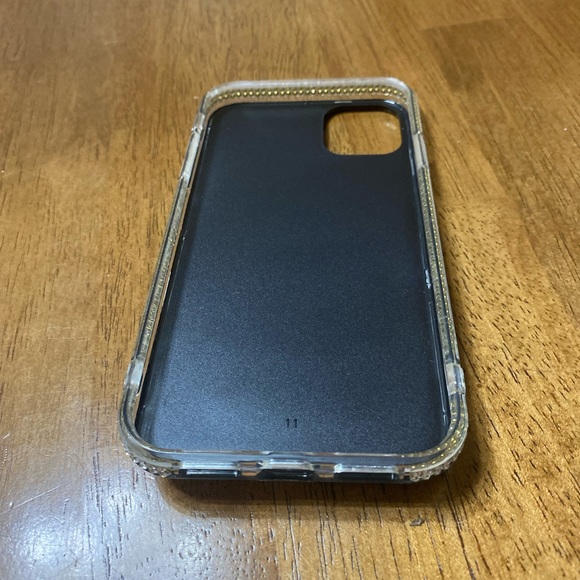 iPhone 11 - 6.1 gold and silver rhinestone case with ring holder - Picture 6 of 6
